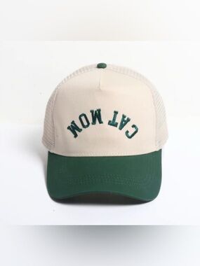 CAT MOM Upside Down embroidery Baseball Cap